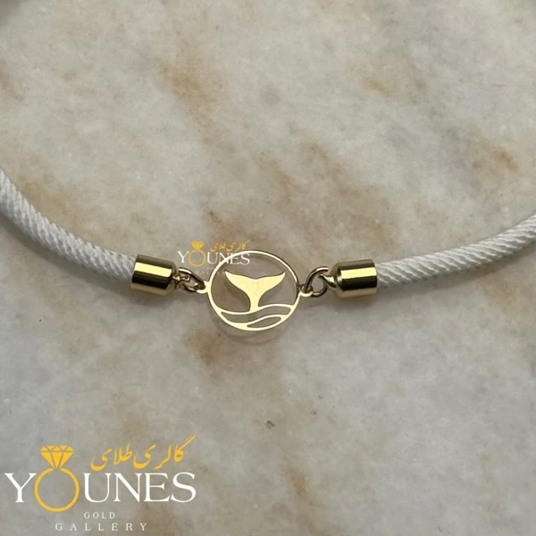 دستبند دم ماهی ( وال ) طلا لیزری